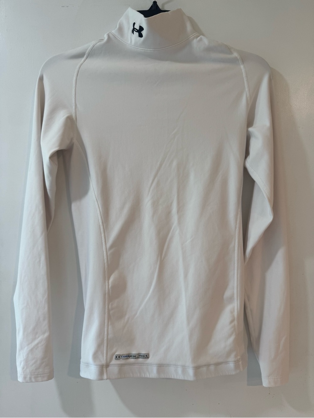 Under Armour White Long Sleeve Coldgear Compression Top
